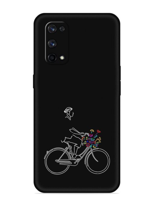 Minimalist Cycle Art Embossed Soft Silicone Case for Realme X7 Pro (5G) Zapvi