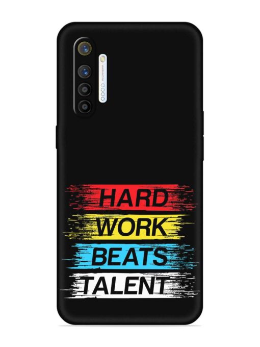 Hard Work Beats Embossed Soft Silicone Case for Realme Xt Zapvi