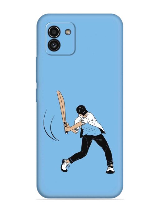 Cricket Gully Boy Embossed Soft Silicone Case for Samsung Galaxy A03 Zapvi