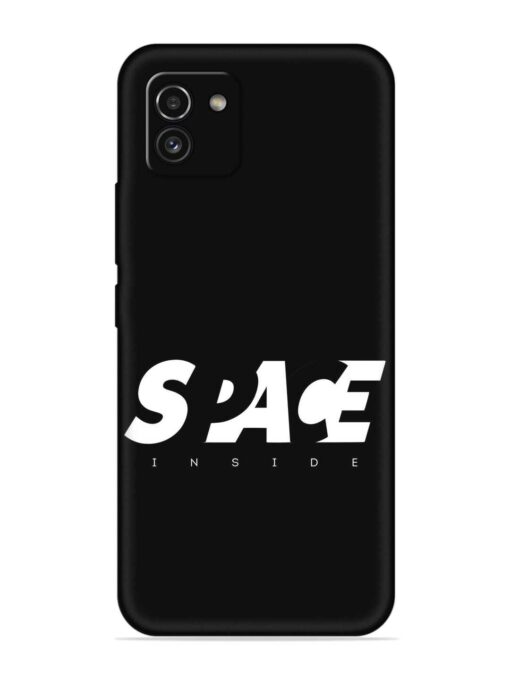 Space Typography Art Embossed Soft Silicone Case for Samsung Galaxy A03 Zapvi