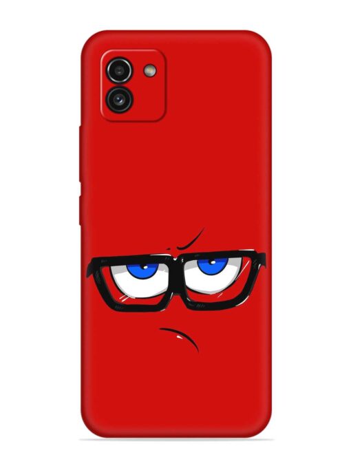 Rad Angry Face Embossed Soft Silicone Case for Samsung Galaxy A03