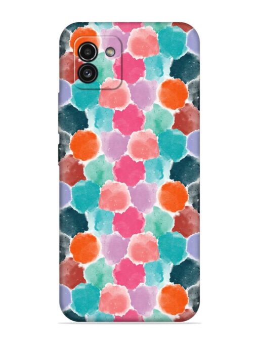 Colorful Seamless Pattern Embossed Soft Silicone Case for Samsung Galaxy A03 Zapvi