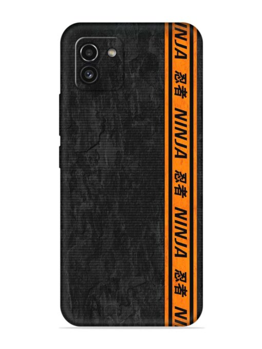 Ninja Srtips Embossed Soft Silicone Case for Samsung Galaxy A03 Zapvi