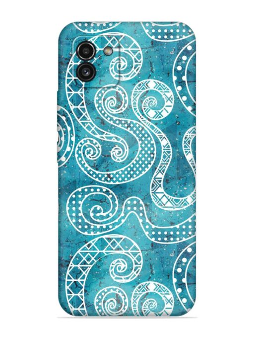 Vintage Curved Seamless Embossed Soft Silicone Case for Samsung Galaxy A03