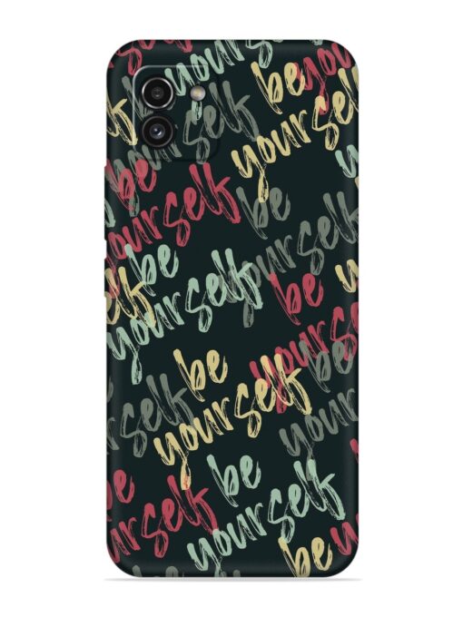 Yourself Seamless Embossed Soft Silicone Case for Samsung Galaxy A03 Zapvi