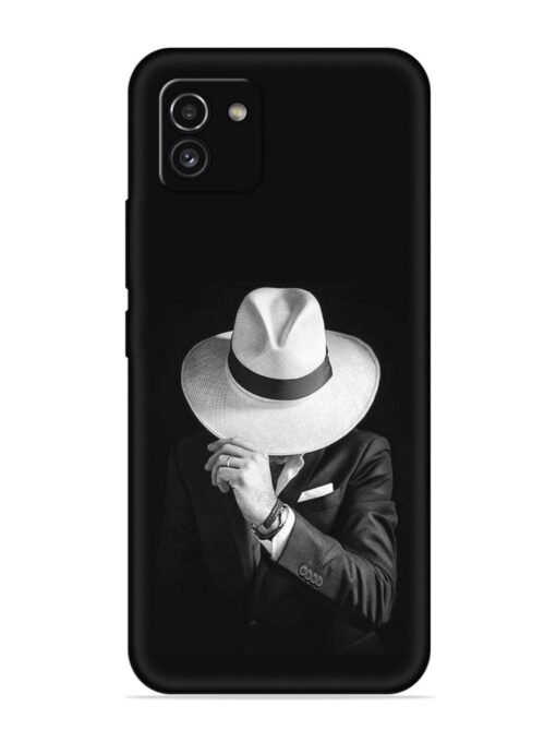 Men Under Hat Embossed Soft Silicone Case for Samsung Galaxy A03 Zapvi