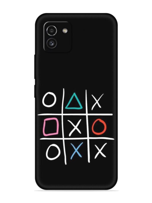 Super Neon Tic-Tac-Toe Embossed Soft Silicone Case for Samsung Galaxy A03