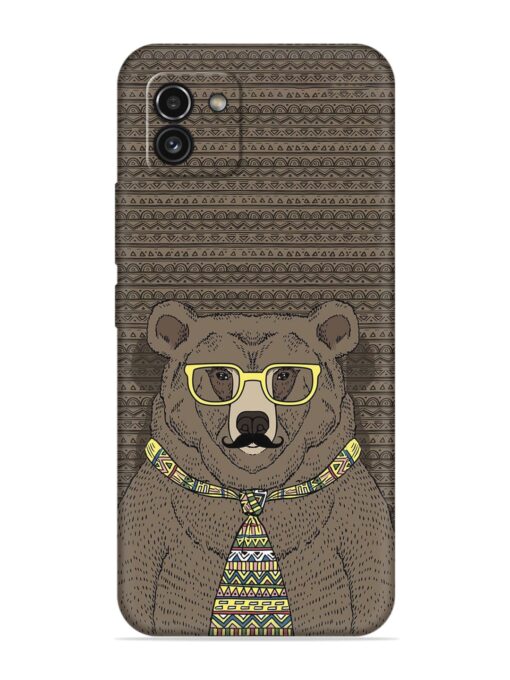 Grizzly Bear Embossed Soft Silicone Case for Samsung Galaxy A03 Zapvi