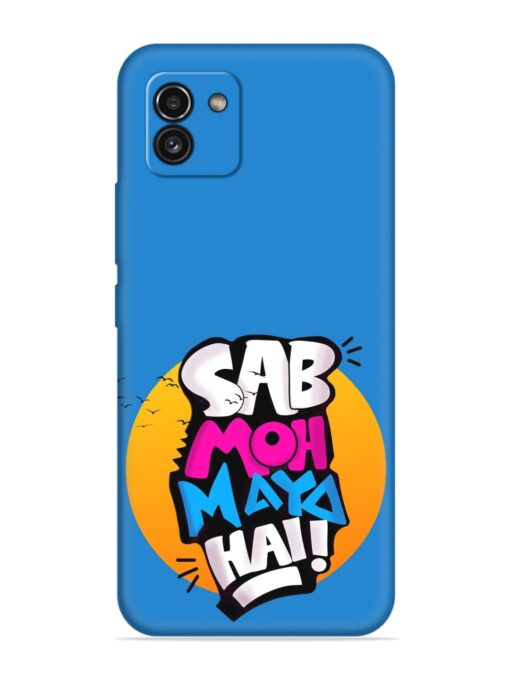 Sab Moh Moya Embossed Soft Silicone Case for Samsung Galaxy A03