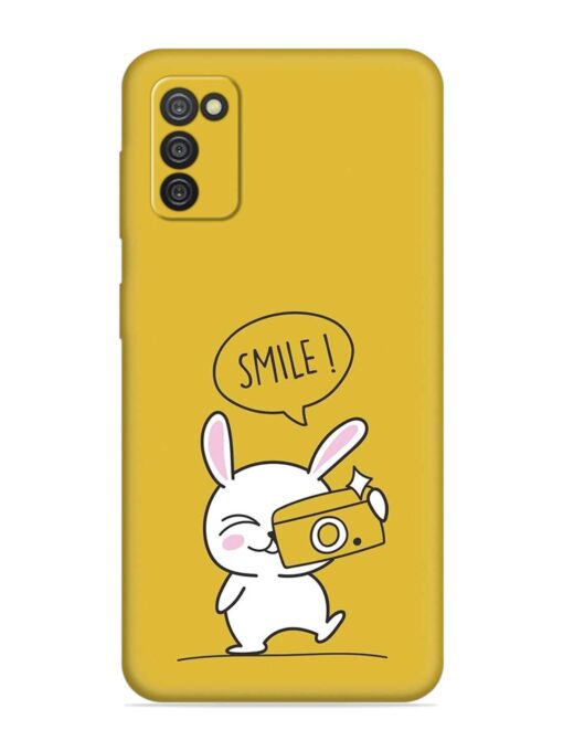 Hey Smile Please Embossed Soft Silicone Case for Samsung Galaxy A03S