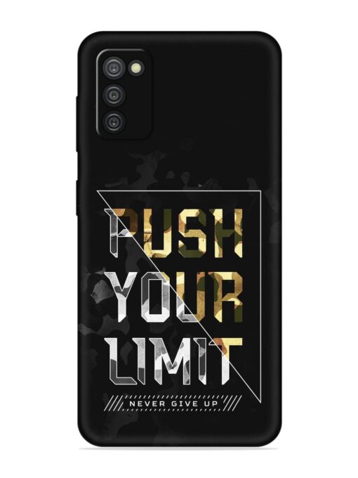 Push Your Limits Embossed Soft Silicone Case for Samsung Galaxy A03S Zapvi