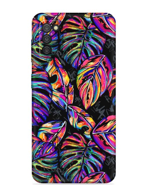 Tropical Seamless Vector Embossed Soft Silicone Case for Samsung Galaxy A03S