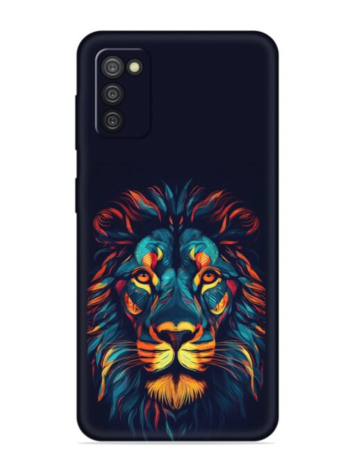 Colorful Lion Embossed Soft Silicone Case for Samsung Galaxy A03S