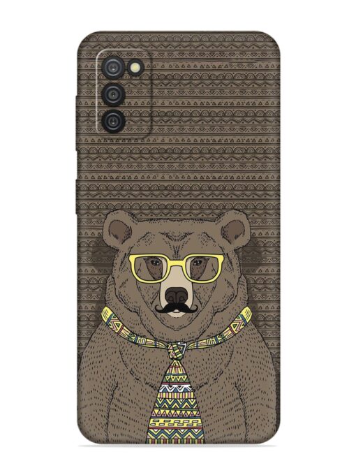 Grizzly Bear Embossed Soft Silicone Case for Samsung Galaxy A03S