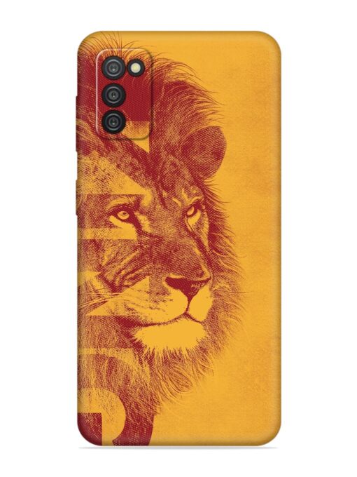 Gold Lion Crown Art Embossed Soft Silicone Case for Samsung Galaxy A03S