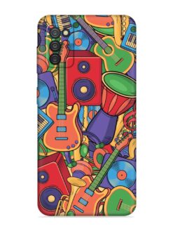 Colorful Music Art Embossed Soft Silicone Case for Samsung Galaxy A03S