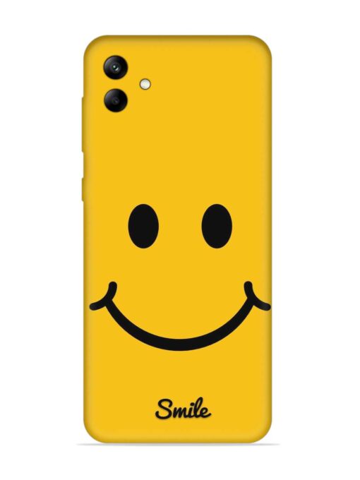 Yellow Smiley Embossed Soft Silicone Case for Samsung Galaxy A04