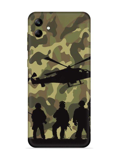 Army Heros Embossed Soft Silicone Case for Samsung Galaxy A04 Zapvi