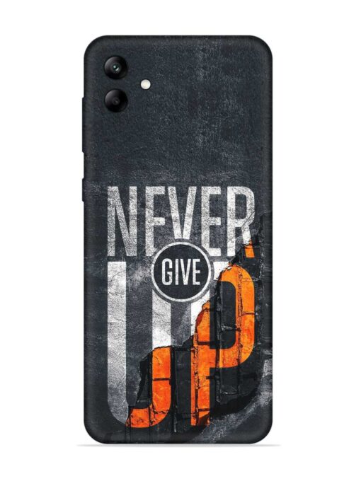 Never Give Up Embossed Soft Silicone Case for Samsung Galaxy A04