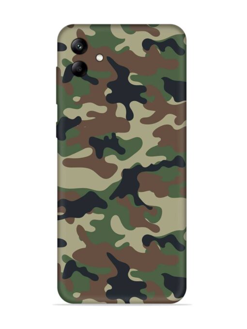 Army Military Camouflage Dark Green Embossed Soft Silicone Case for Samsung Galaxy A04 Zapvi