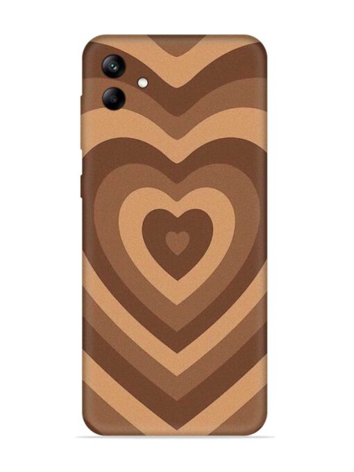 Brown Heart Embossed Soft Silicone Case for Samsung Galaxy A04