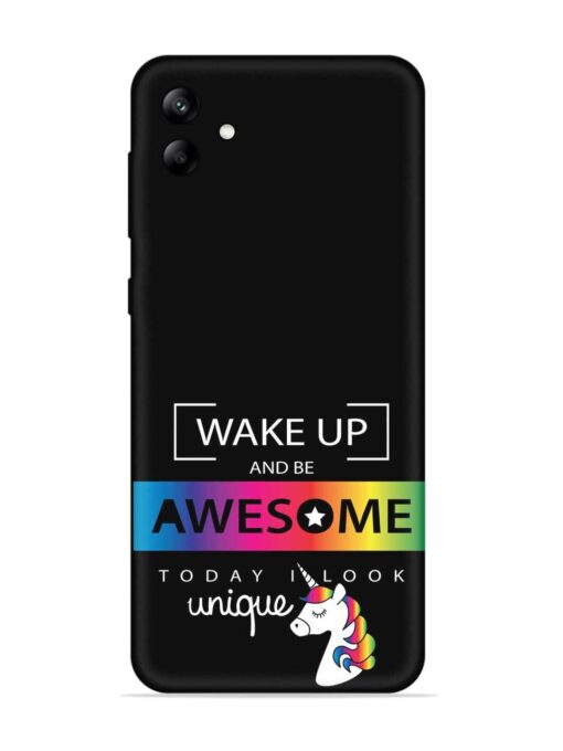 Inspirational Quote Unicorn Embossed Soft Silicone Case for Samsung Galaxy A04