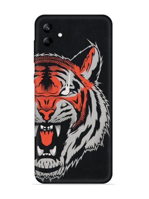 Tiger Aggression Embossed Soft Silicone Case for Samsung Galaxy A04 Zapvi