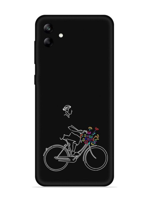 Minimalist Cycle Art Embossed Soft Silicone Case for Samsung Galaxy A04