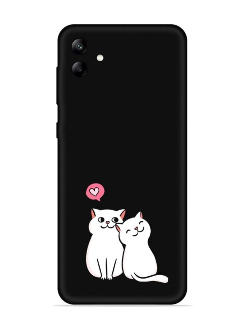 Cute Loving Cats Embossed Soft Silicone Case for Samsung Galaxy A04