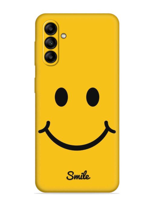 Yellow Smiley Embossed Soft Silicone Case for Samsung Galaxy A04S