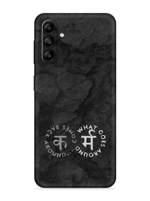 Karma Hindi Word Embossed Soft Silicone Case for Samsung Galaxy A04S Zapvi