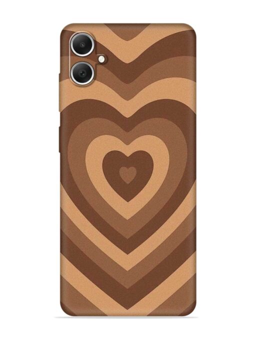 Brown Heart Embossed Soft Silicone Case for Samsung Galaxy A05 Zapvi