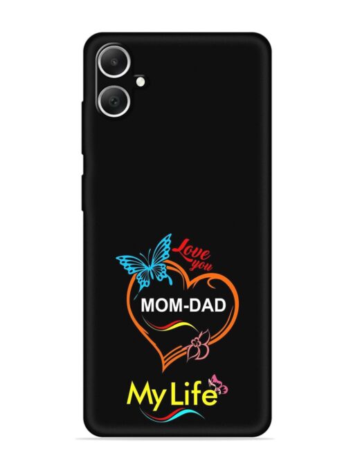 Love You Mom Dad Embossed Soft Silicone Case for Samsung Galaxy A05 Zapvi