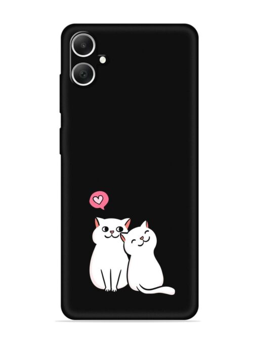 Cute Loving Cats Embossed Soft Silicone Case for Samsung Galaxy A05