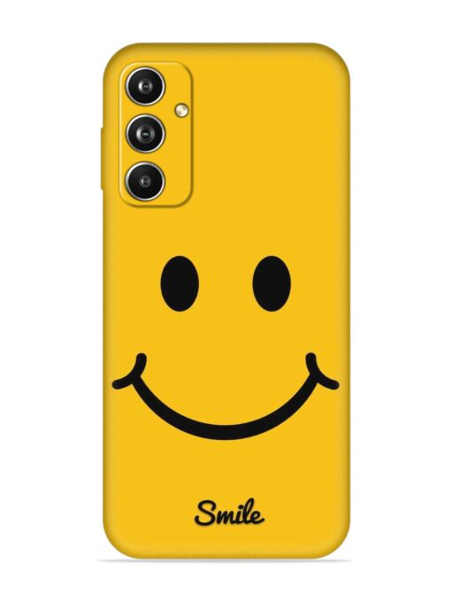 Yellow Smiley Embossed Soft Silicone Case for Samsung Galaxy A05S