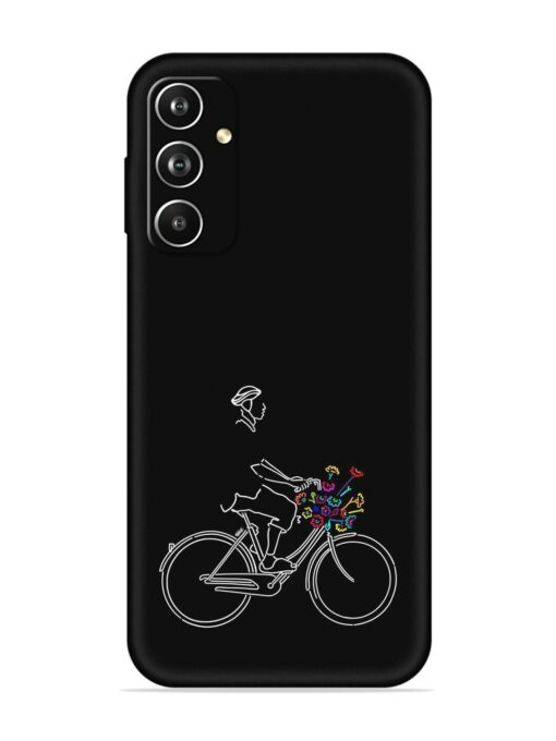 Minimalist Cycle Art Embossed Soft Silicone Case for Samsung Galaxy A05S