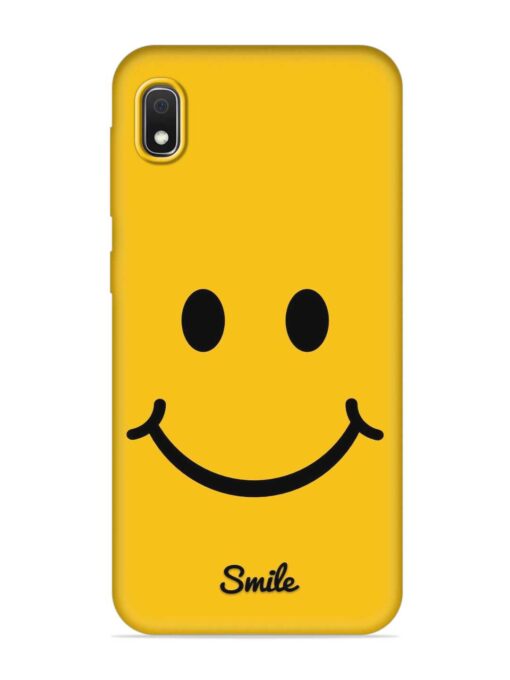 Yellow Smiley Embossed Soft Silicone Case for Samsung Galaxy A10 Zapvi