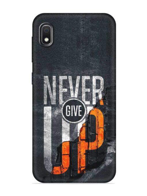 Never Give Up Embossed Soft Silicone Case for Samsung Galaxy A10 Zapvi