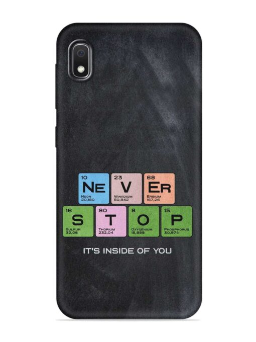 Never Stop It'S Inside Of You Embossed Soft Silicone Case for Samsung Galaxy A10 Zapvi