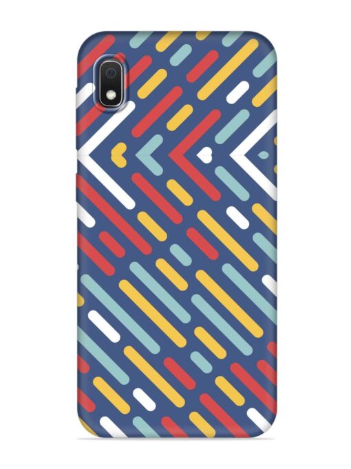 Colored Lines Embossed Soft Silicone Case for Samsung Galaxy A10 Zapvi