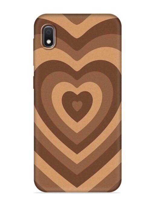 Brown Heart Embossed Soft Silicone Case for Samsung Galaxy A10 Zapvi