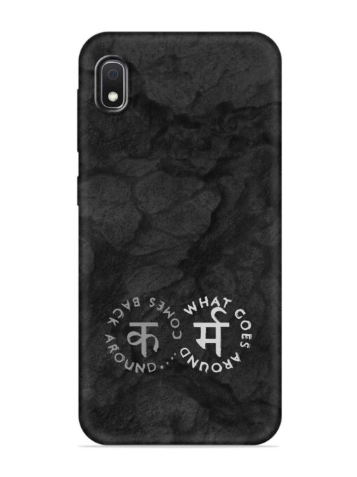 Karma Hindi Word Embossed Soft Silicone Case for Samsung Galaxy A10 Zapvi