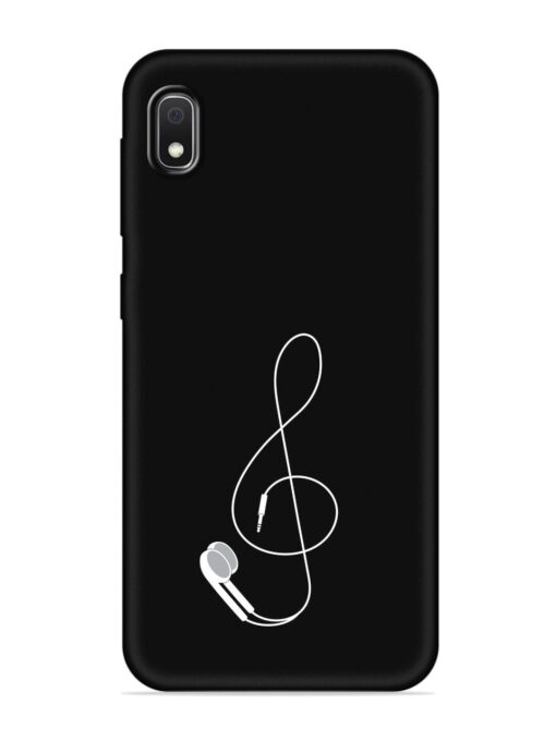 Music Earphone Vector Embossed Soft Silicone Case for Samsung Galaxy A10 Zapvi