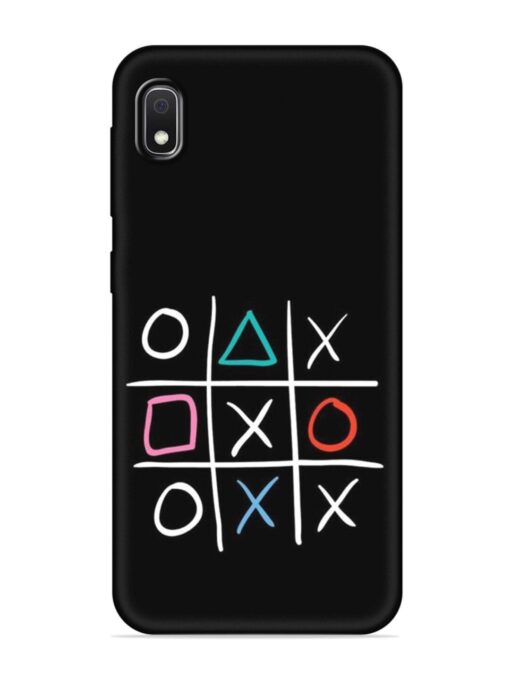 Super Neon Tic-Tac-Toe Embossed Soft Silicone Case for Samsung Galaxy A10 Zapvi