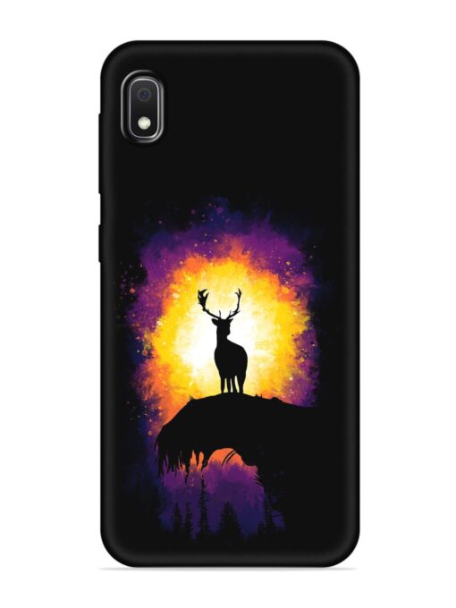 Elk Animal Art Embossed Soft Silicone Case for Samsung Galaxy A10 Zapvi