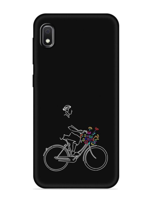 Minimalist Cycle Art Embossed Soft Silicone Case for Samsung Galaxy A10 Zapvi