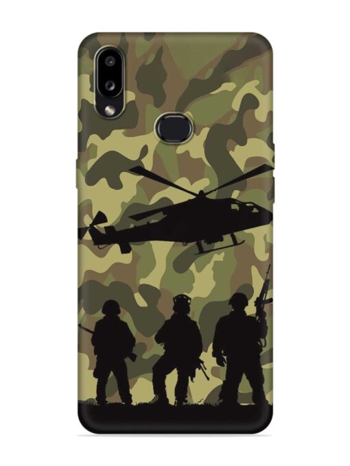 Army Heros Embossed Soft Silicone Case for Samsung Galaxy A10S Zapvi