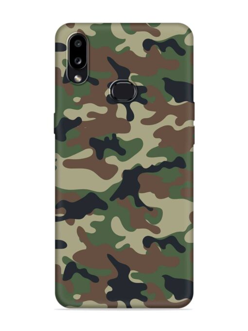 Army Military Camouflage Dark Green Embossed Soft Silicone Case for Samsung Galaxy A10S Zapvi