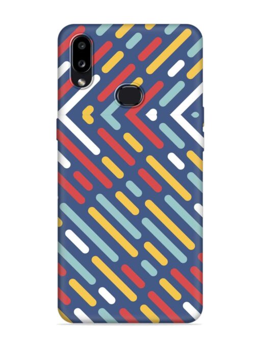 Colored Lines Embossed Soft Silicone Case for Samsung Galaxy A10S Zapvi