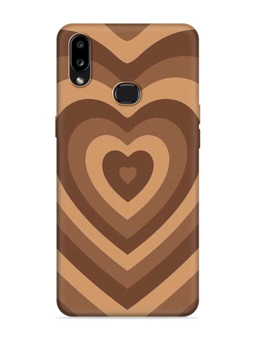 Brown Heart Embossed Soft Silicone Case for Samsung Galaxy A10S Zapvi